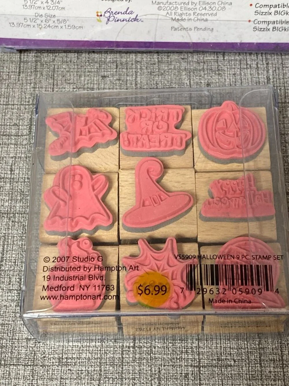 NEW Sizzix BigZ Die Witch with Broom Brenda Pinnick 655571 Bundle Lot Stamps
